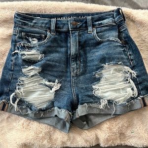AE Distressed Mom Shorts
